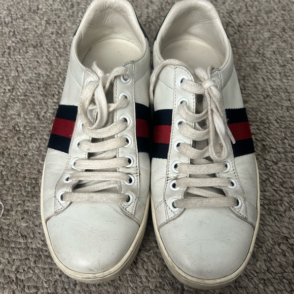 Gucci White and Red Sneakers Classic Design size 5.5 - Picture 1 of 8